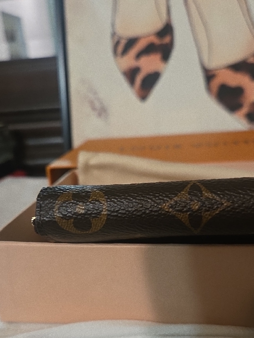 Louis Vuitton Brown/Gold Monogram Zip Wallet - Picture 7 of 12